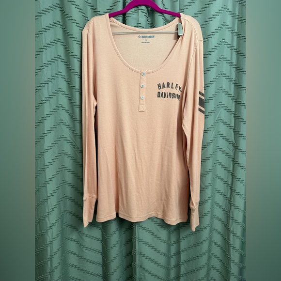 Harley Davidson Harley-Davidson tee t-shirt top long sleeve size 2X plus size - Picture 2 of 7